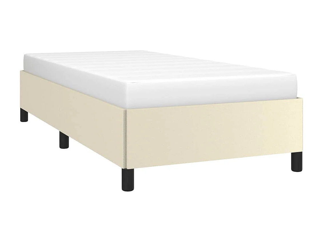 Lit simple | Lit adulte, enfant | Cadre de lit crème 90x190 cm similicuir