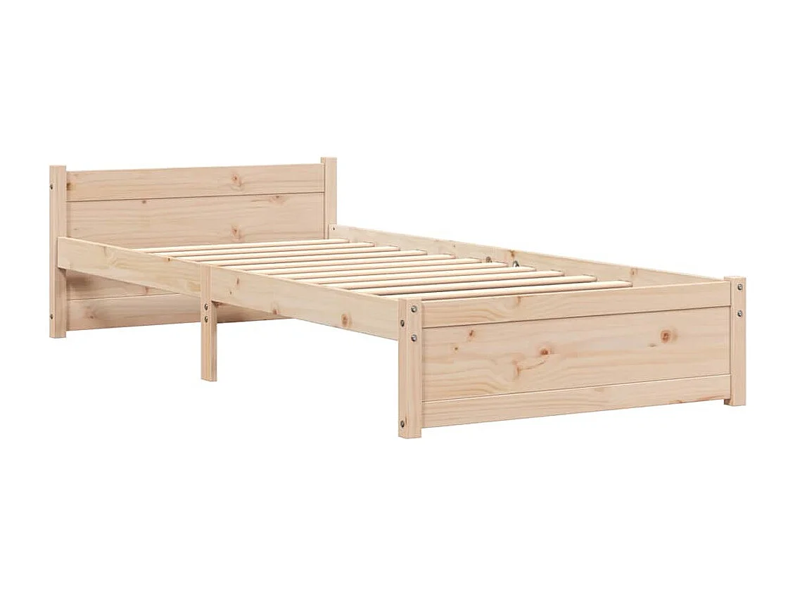 Lit simple | Lit adulte, enfant | Cadre de lit bois massif 90x200 cm