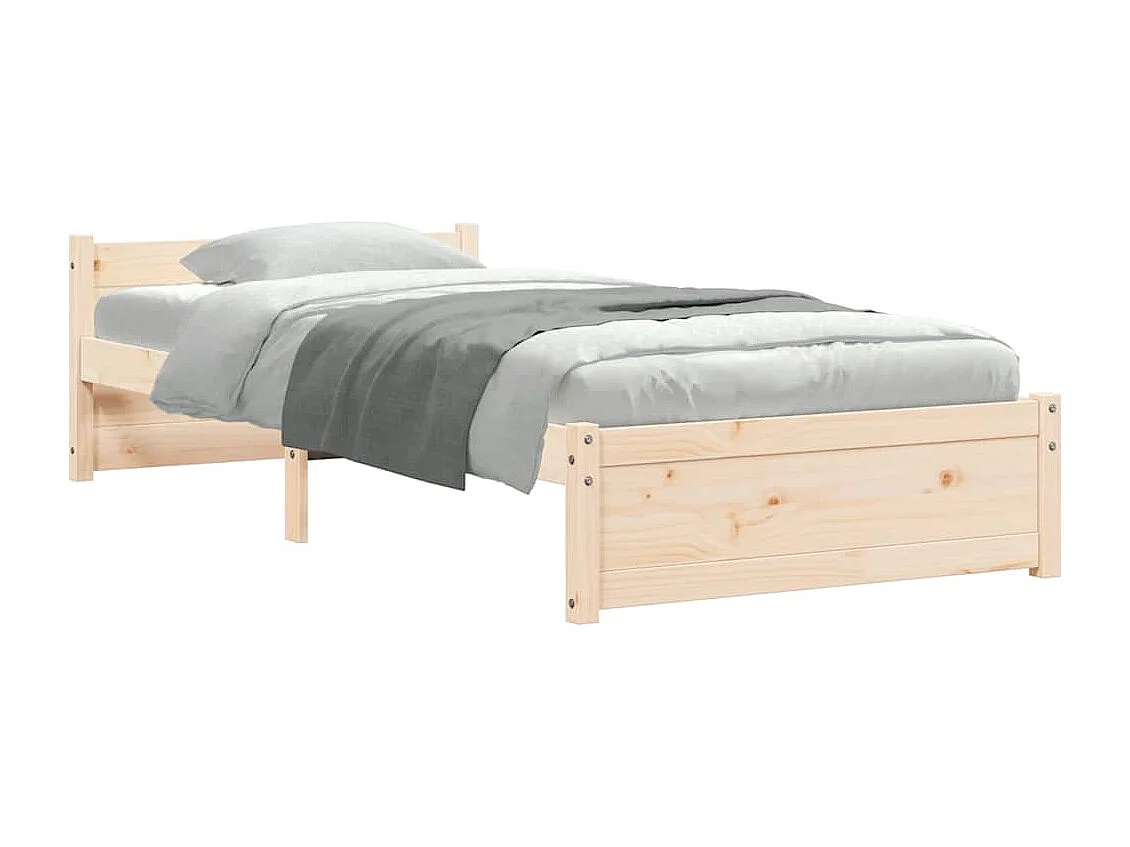 Lit simple | Lit adulte, enfant | Cadre de lit bois massif 90x200 cm