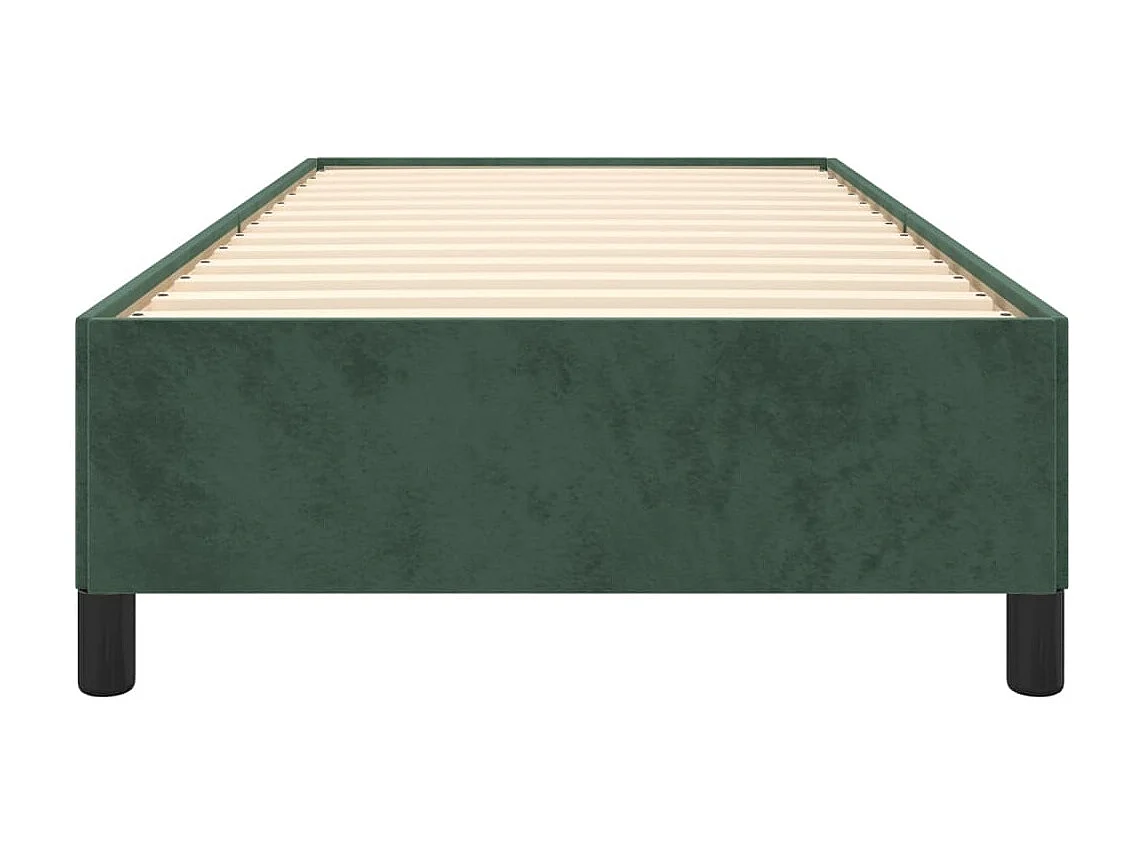 Lit simple | Lit adulte, enfant | Cadre de lit vert foncé 80x200 cm velours