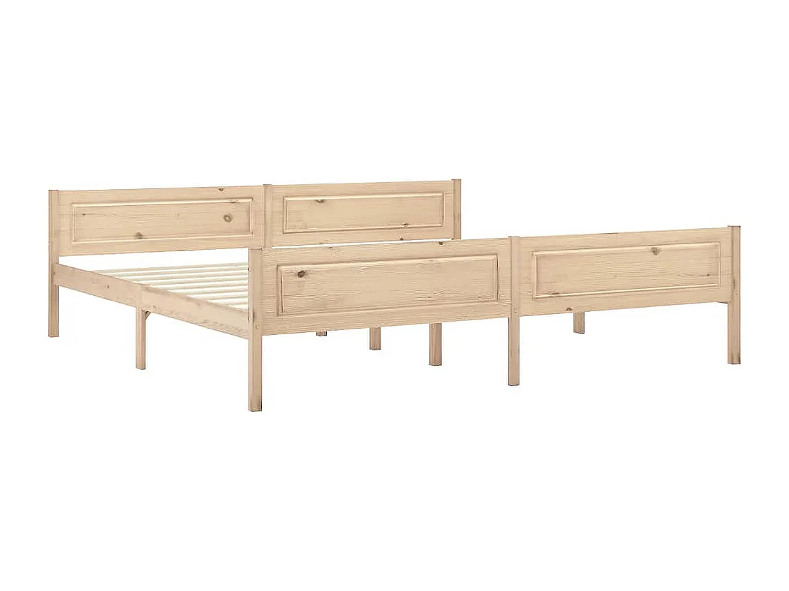 Lit double | Lit adulte | Cadre de lit bois massif de pin 200x200 cm