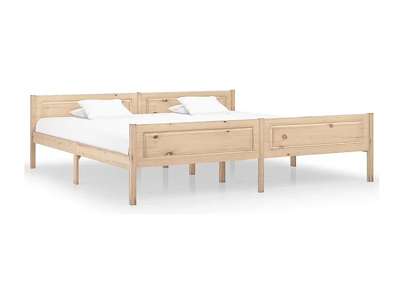 Lit double | Lit adulte | Cadre de lit bois massif de pin 200x200 cm