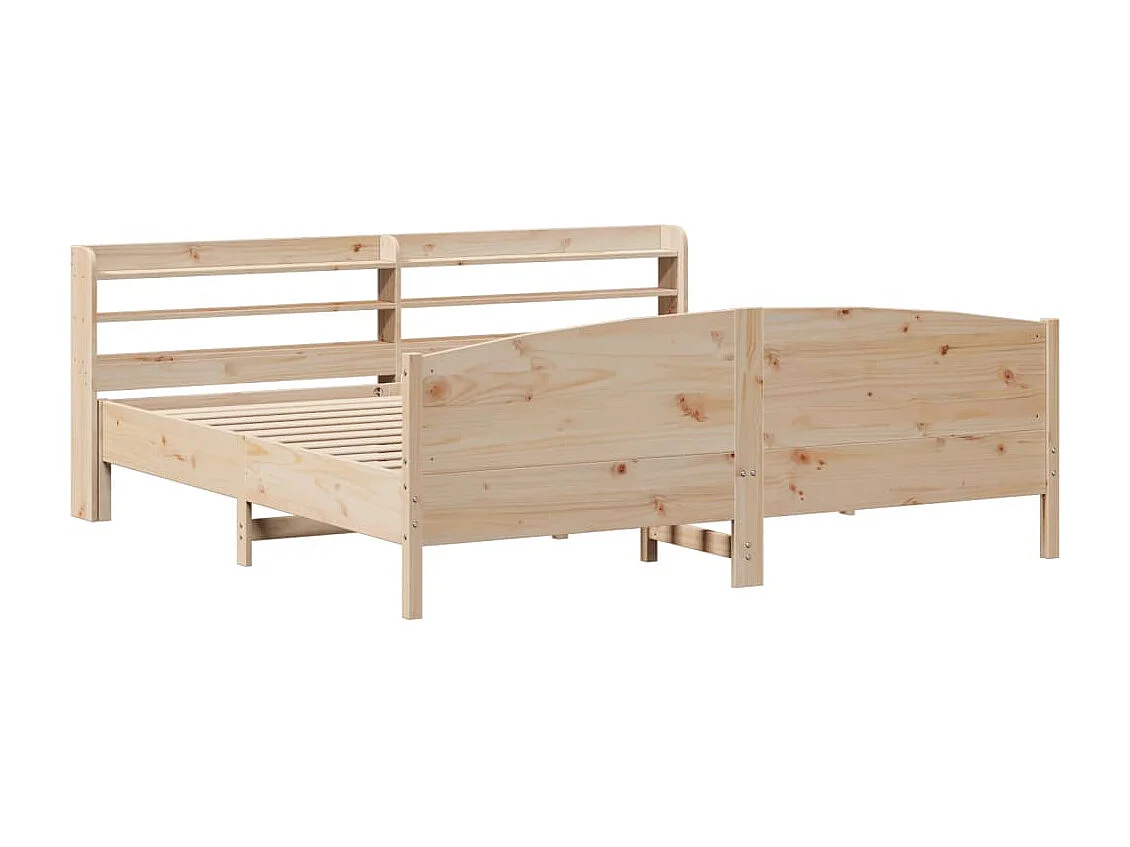 Lit double | Lit adulte | Cadre de lit 200x200 cm bois massif de pin