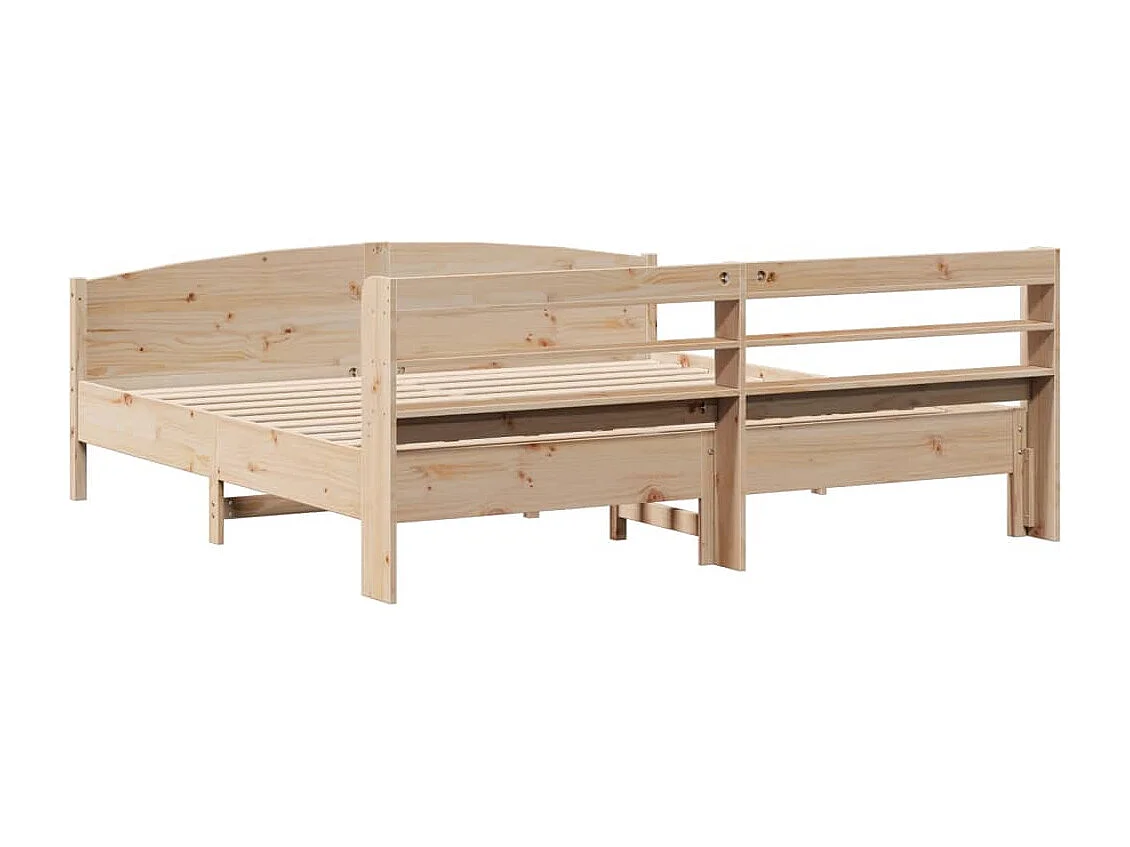 Lit double | Lit adulte | Cadre de lit 200x200 cm bois massif de pin