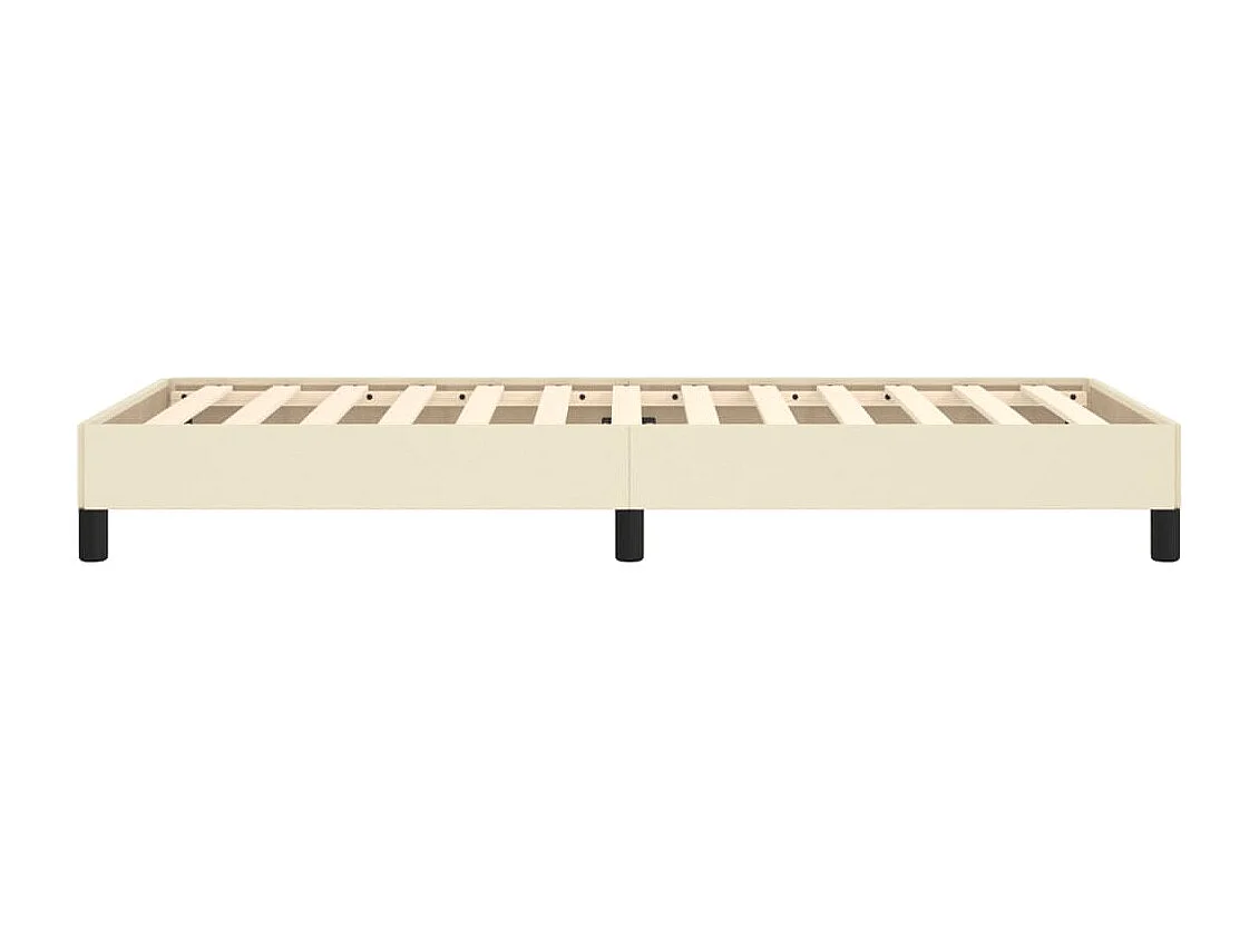 Letto per adulti | Letto singolo | Giroletto Crema 90x190 cm in Similpelle