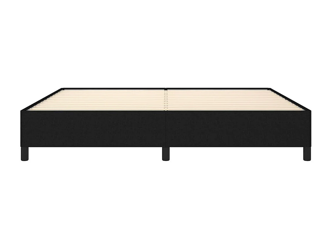 Lit double | Lit adulte | Cadre de lit noir 200x200 cm tissu