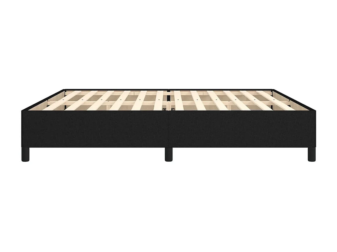 Lit double | Lit adulte | Cadre de lit noir 200x200 cm tissu