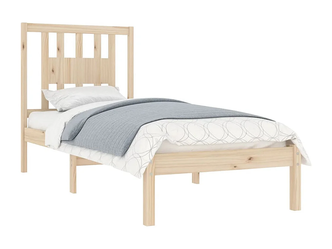 Lit simple | Lit adulte, enfant | Cadre de lit bois massif 90x200 cm