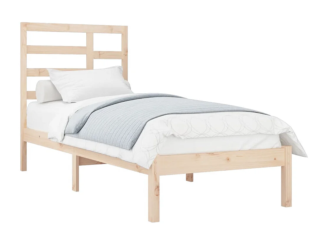 Lit simple | Lit adulte, enfant | Cadre de lit bois massif 100x200 cm