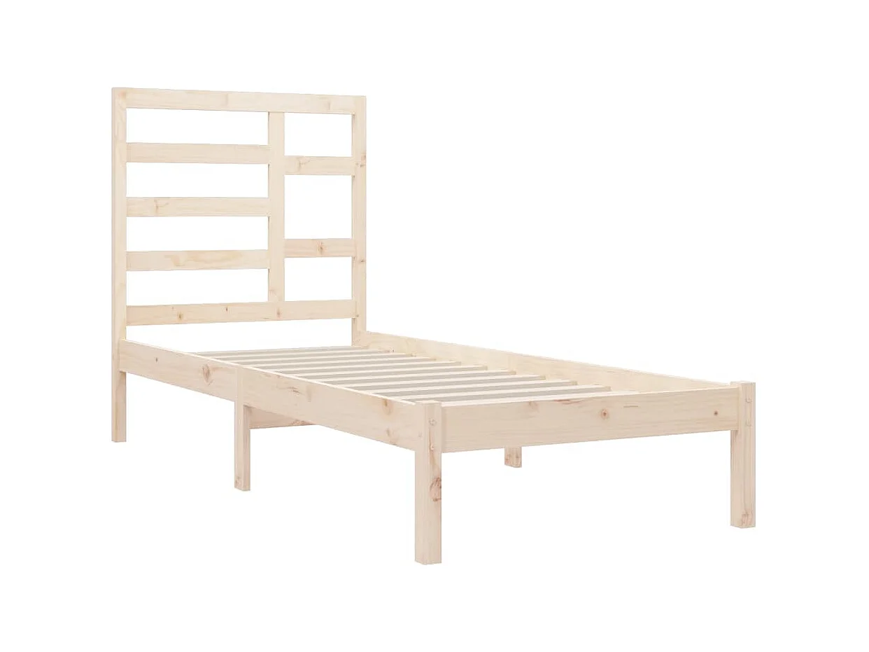 Lit simple | Lit adulte, enfant | Cadre de lit bois massif 100x200 cm