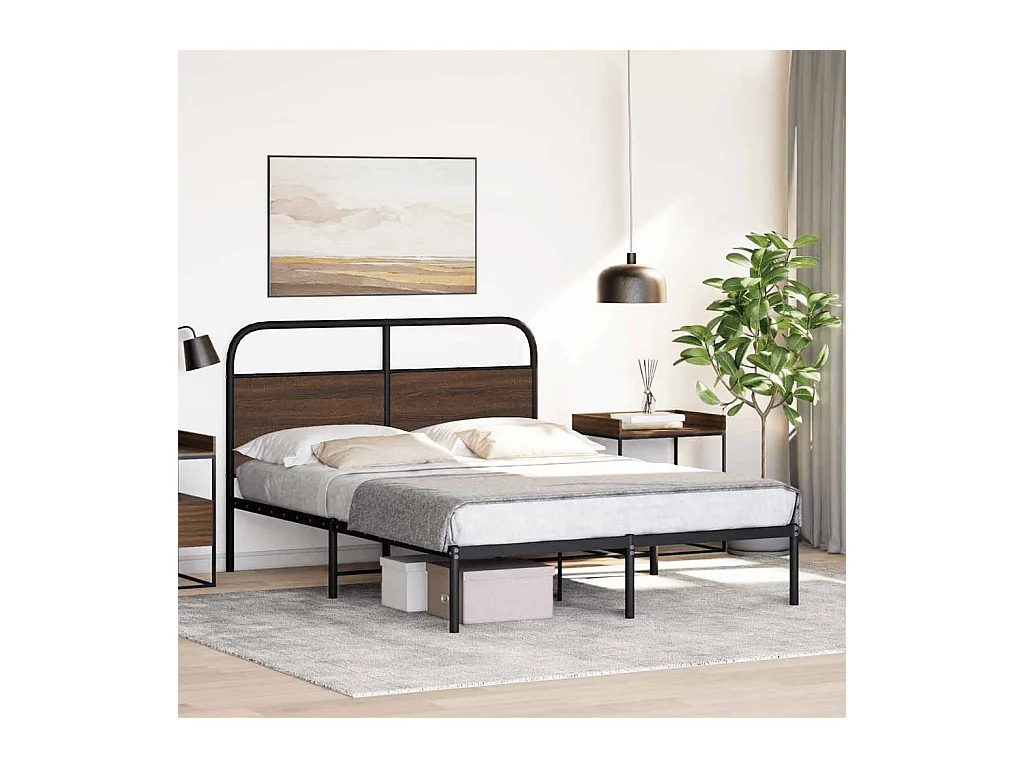 Lit double | Lit adulte | Cadre de lit 160x200 cm chêne marron