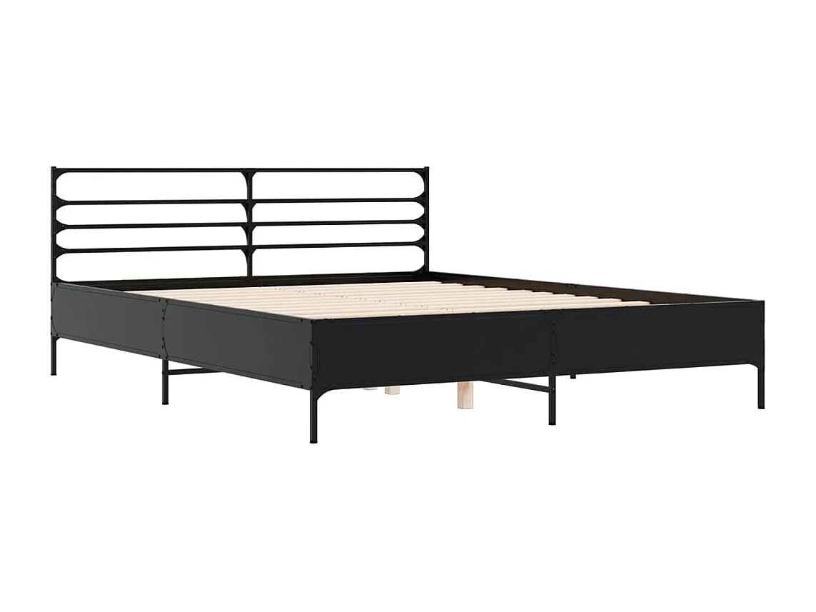 Lit double | Lit adulte | Cadre de lit noir 160x200 cm