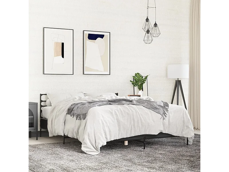 Lit double | Lit adulte | Cadre de lit noir 160x200 cm