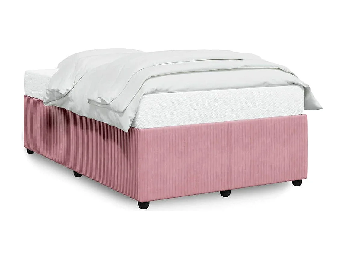 Lit simple | Lit adulte, enfant | Cadre de lit rose 120x200 cm velours