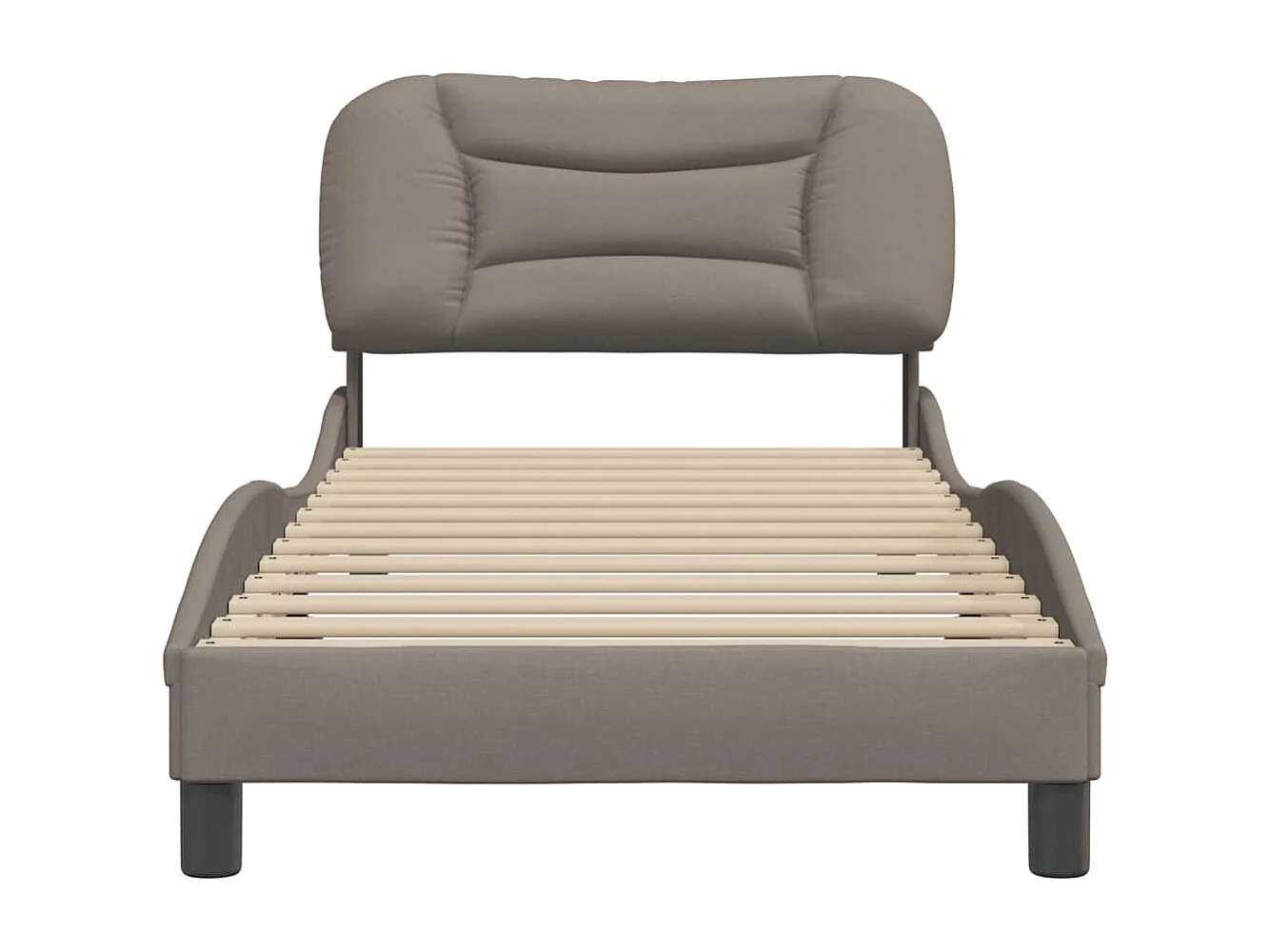 Lit simple | Lit adulte, enfant | Cadre de lit taupe 80x200 cm tissu