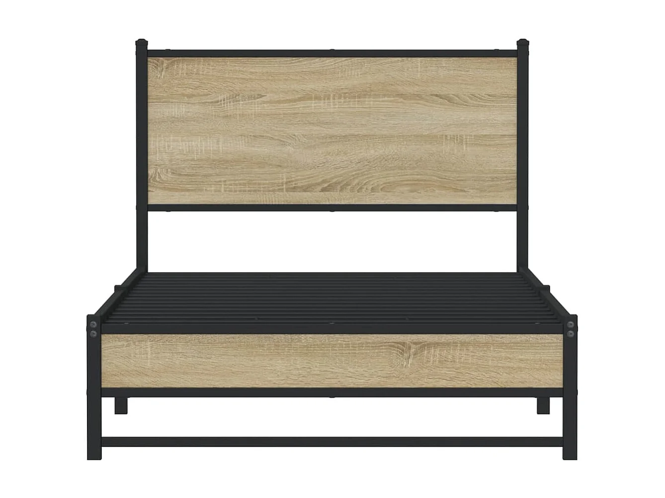 Lit simple | Lit adulte, enfant | Cadre de lit en métal chêne sonoma 100x190 cm
