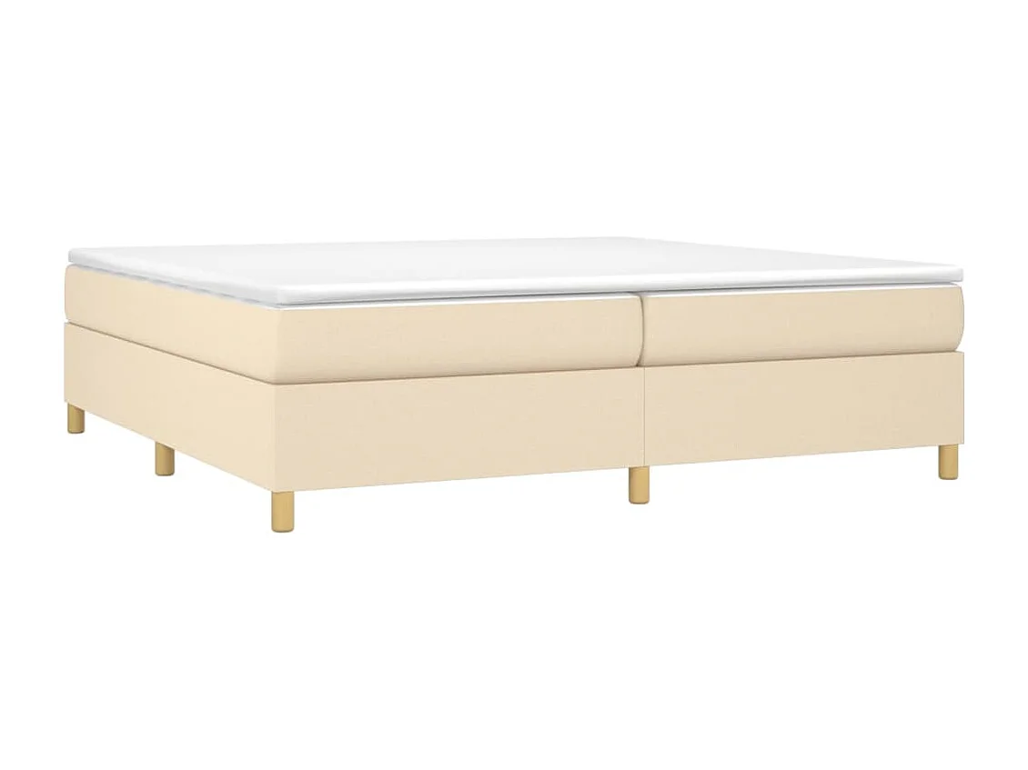 Lit double | Lit adulte | Cadre de lit crème 200x200 cm tissu