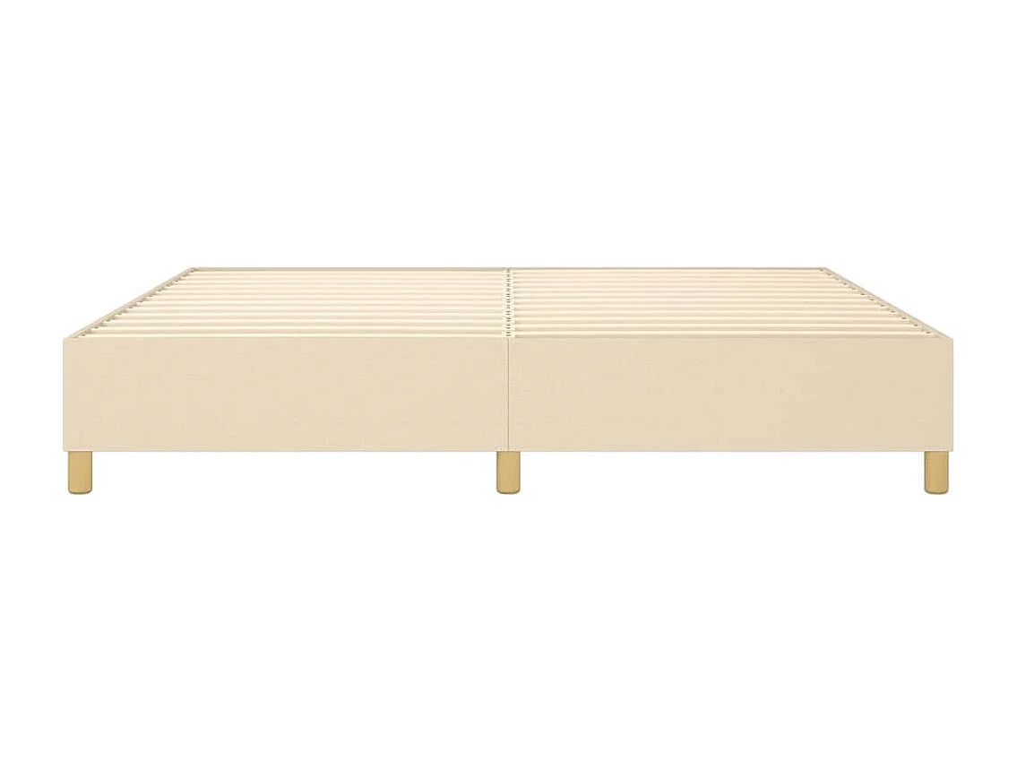 Lit double | Lit adulte | Cadre de lit crème 200x200 cm tissu