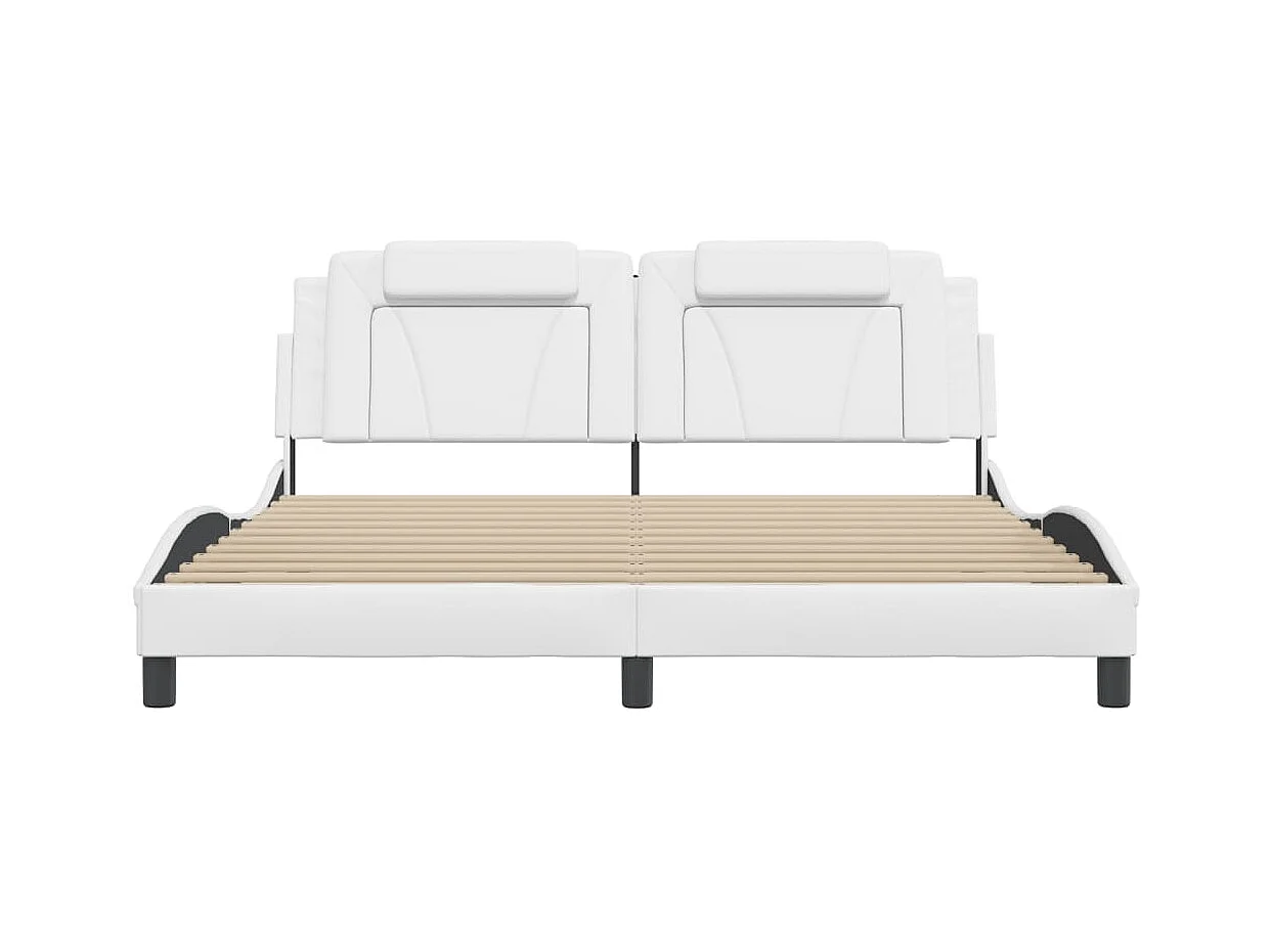 Lit double | Lit adulte | Cadre de lit avec LED blanc 180x200 cm