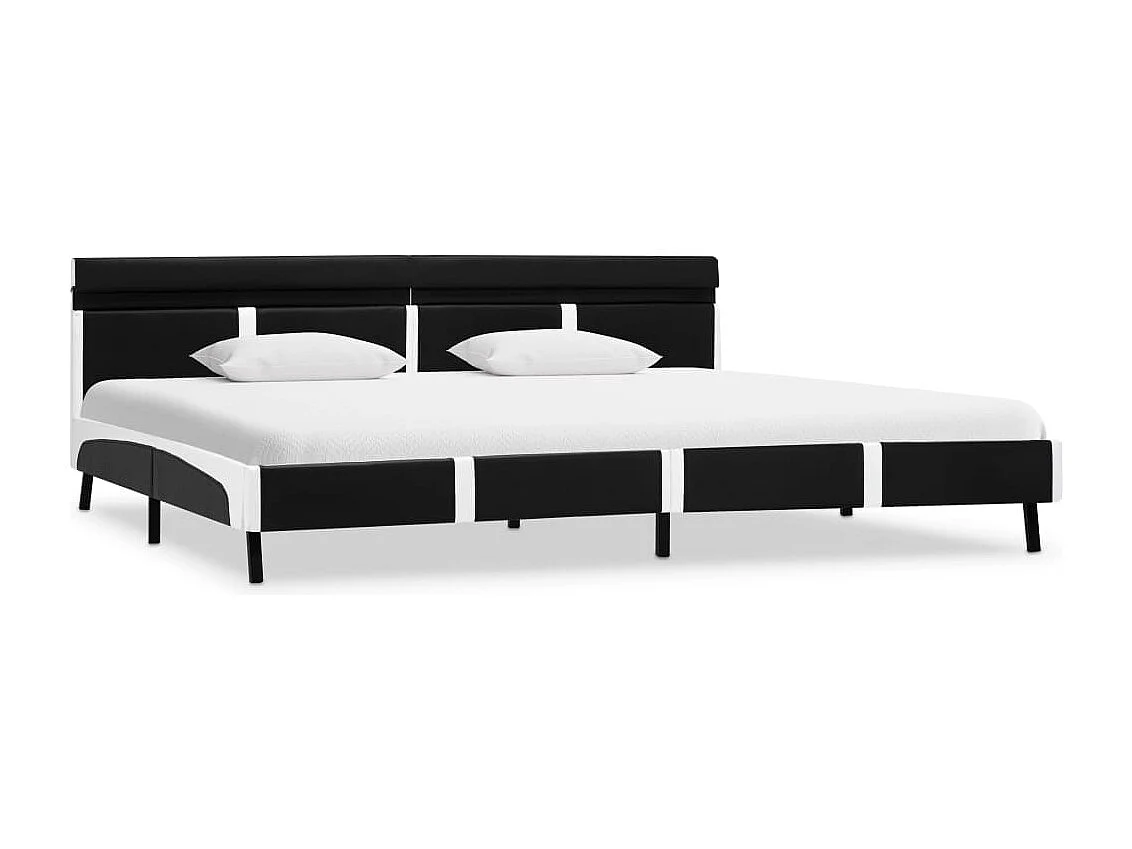Lit double | Lit adulte | Cadre de lit avec LED noir 180x200 cm