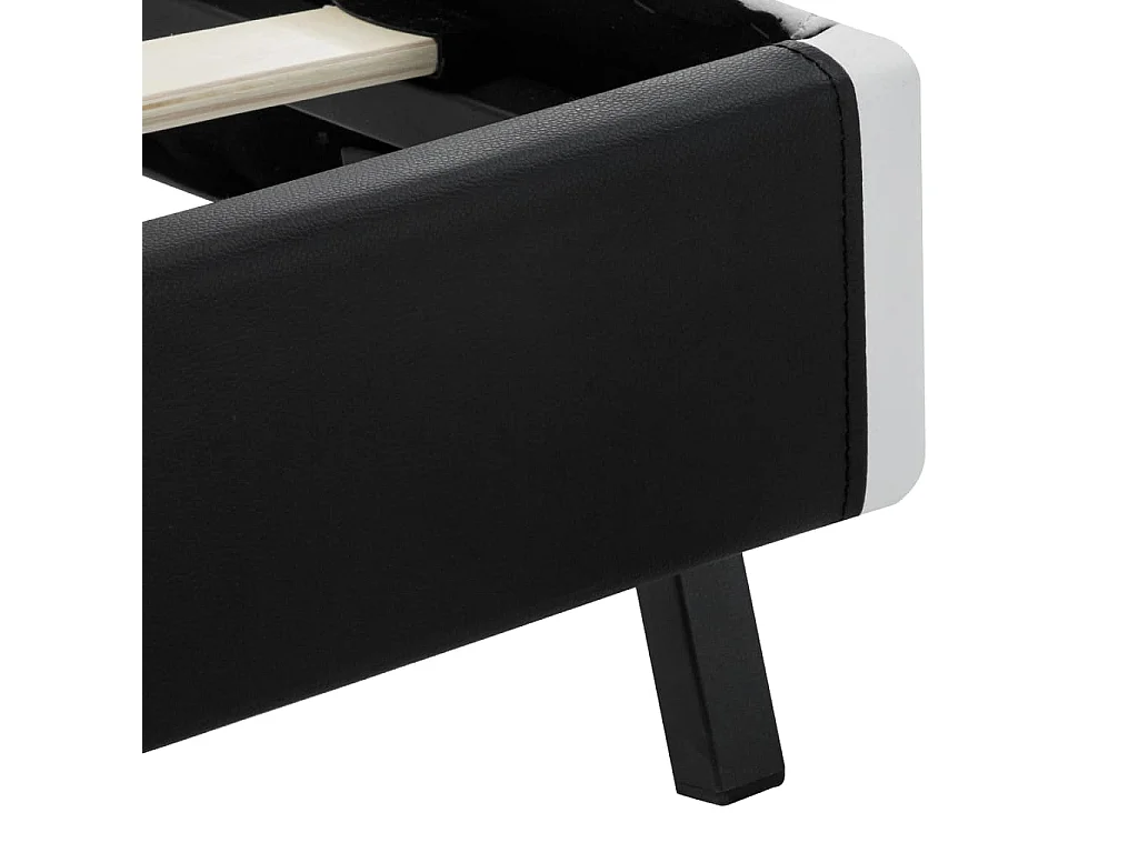 Lit double | Lit adulte | Cadre de lit avec LED noir 180x200 cm