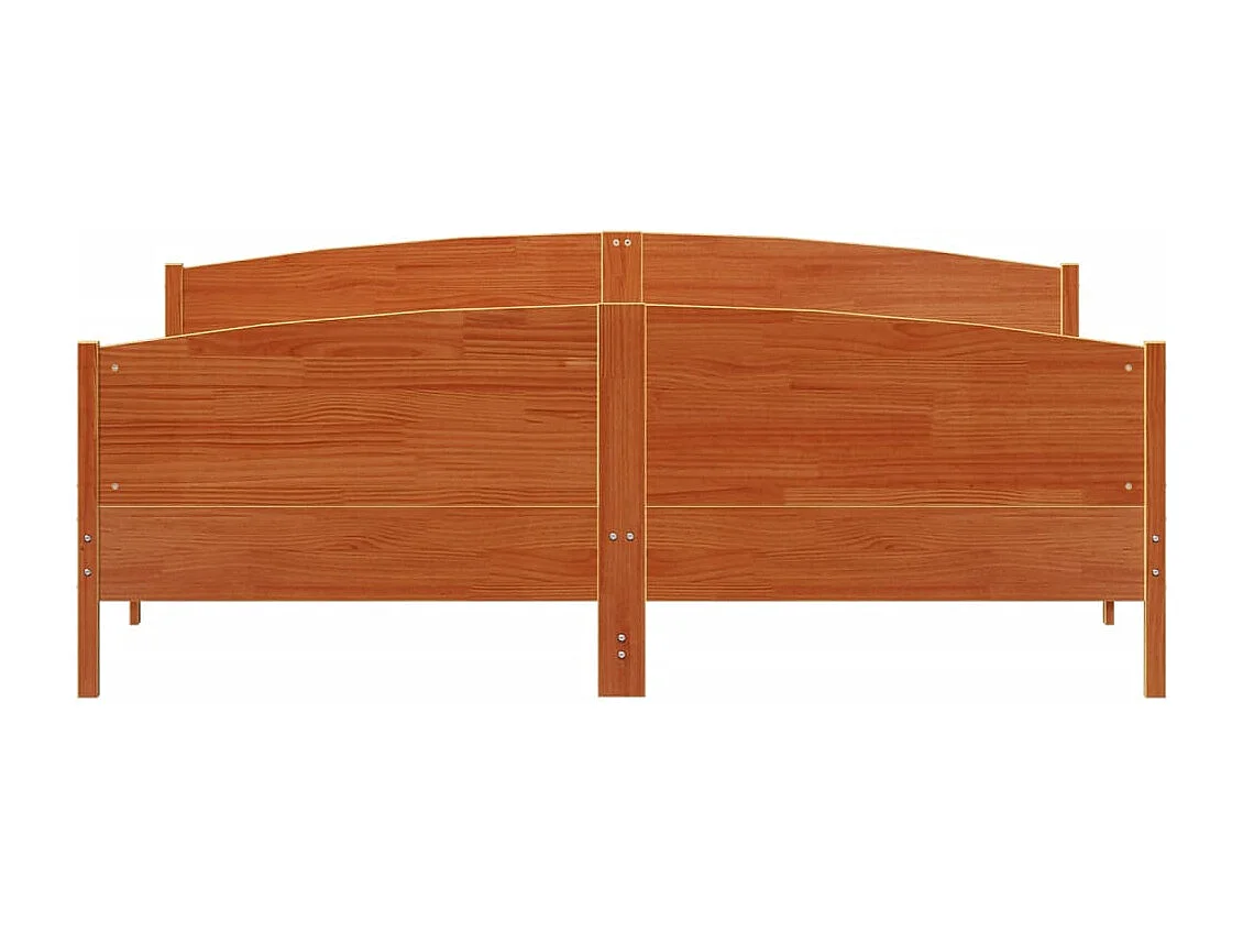 Lit double | Lit adulte | Cadre de lit cire marron 180x200cm bois pin massif