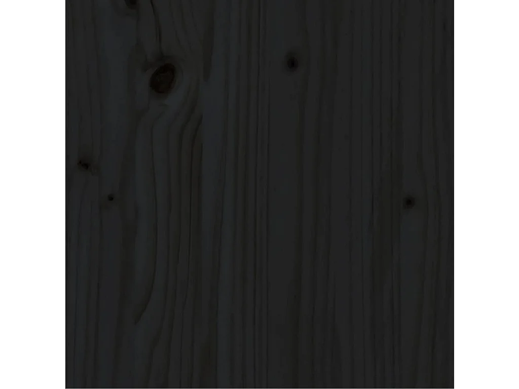 Lit simple | Lit adulte, enfant | Cadre de lit noir bois de pin massif 90x200 cm