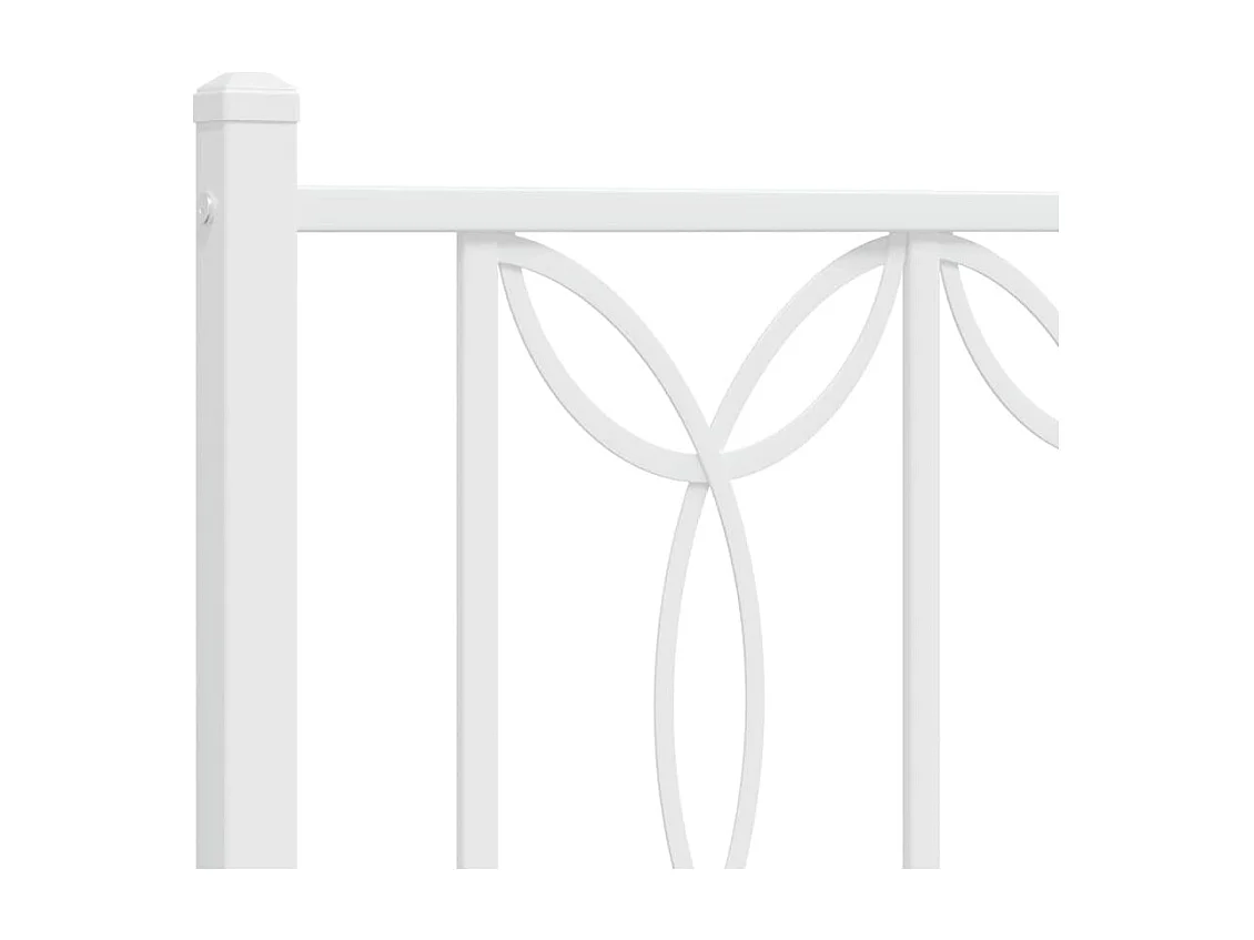 Lit double | Lit adulte | Cadre de lit métal et tête de lit blanc 140x190 cm