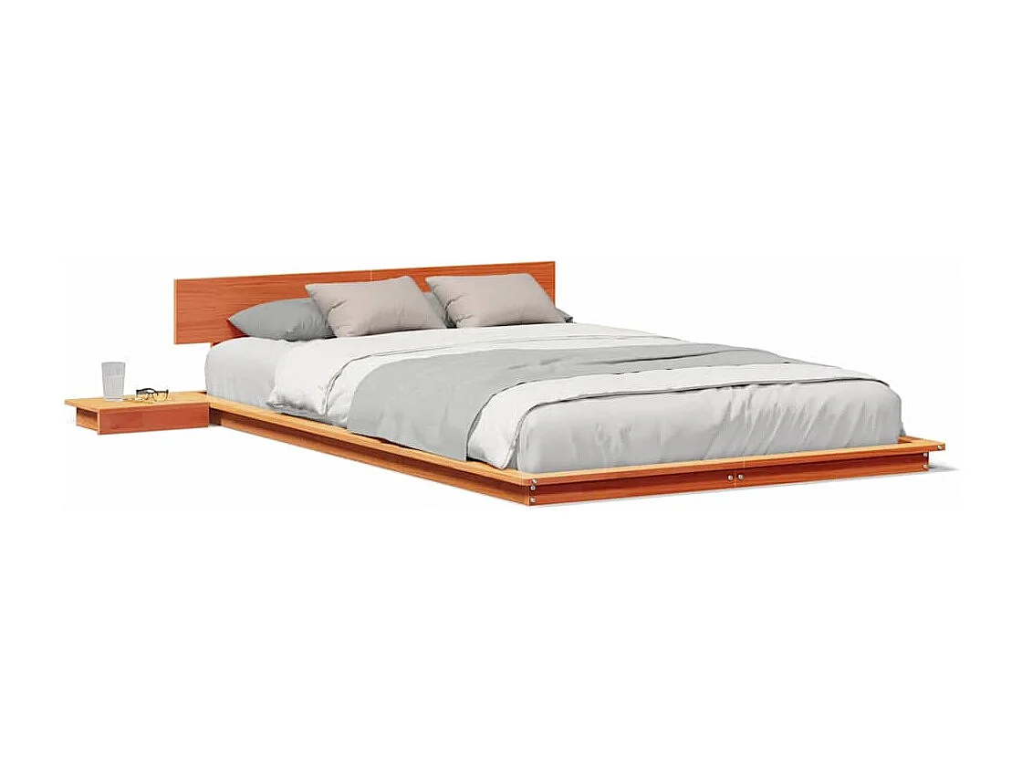 Lit simple | Lit adulte, enfant | Cadre de lit Marron 120x190 cm bois