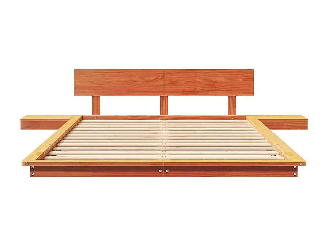 Lit simple | Lit adulte, enfant | Cadre de lit Marron 120x190 cm bois