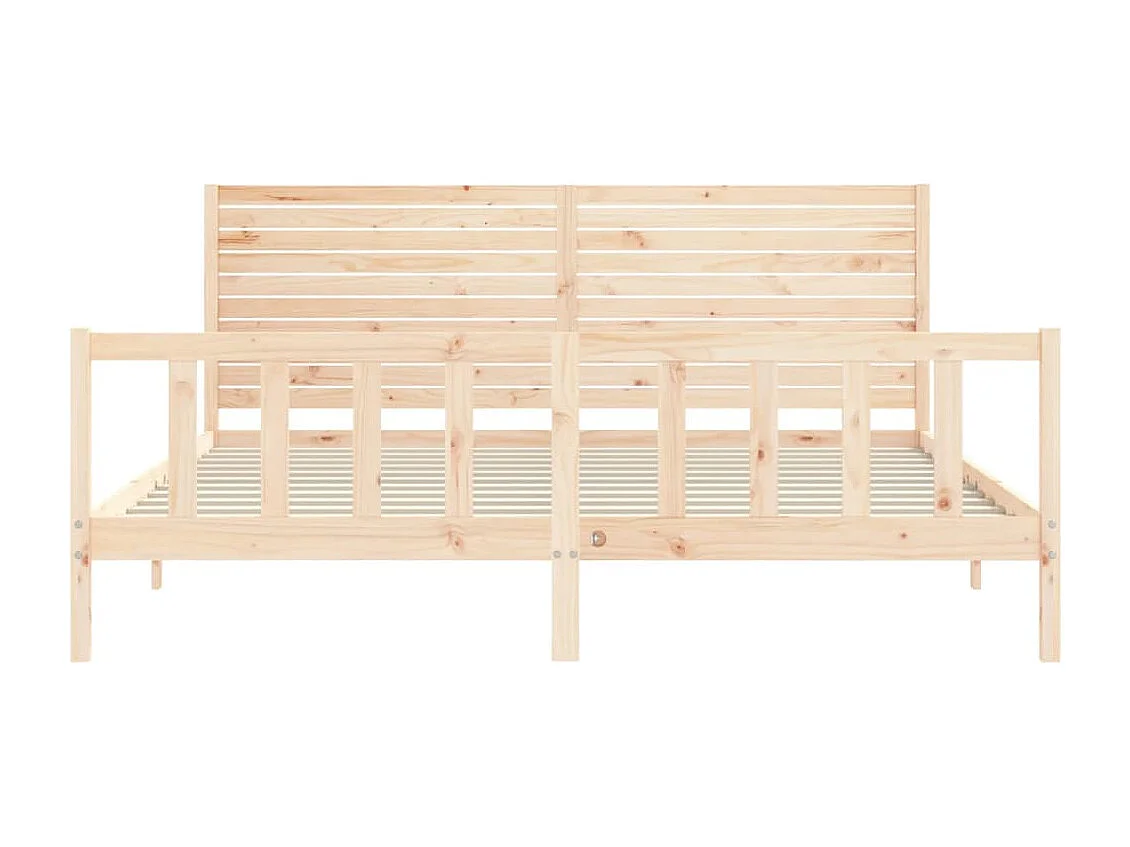 Lit double | Lit adulte | Cadre de lit 200x200 cm bois massif de pin