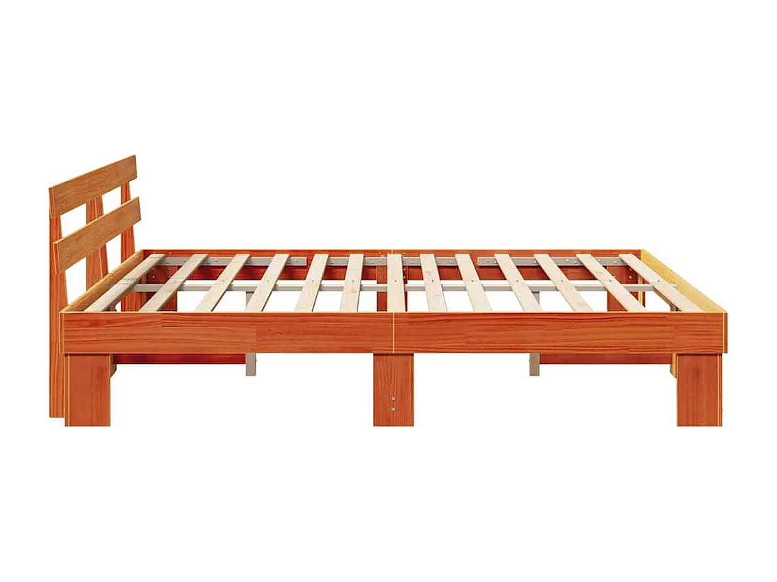Lit double | Lit adulte | Cadre de lit Marron 200x200 cm Bois de pin massif