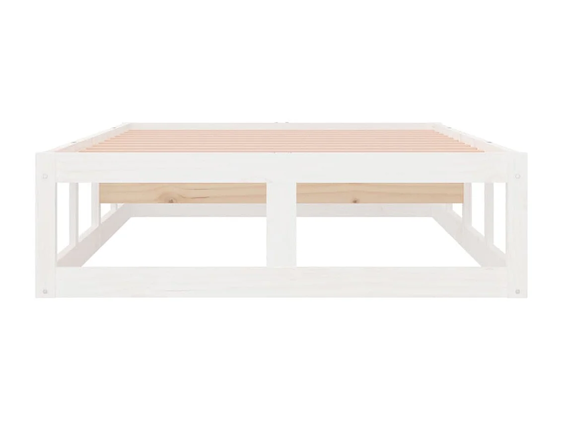 Lit simple | Lit adulte, enfant | Cadre de lit blanc 75x190 cm bois massif