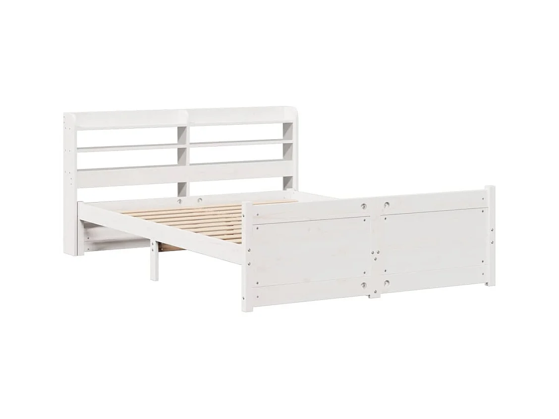 Letto per adulti | Letto singolo | Giroletto con Testiera senza Materasso Bianco 120x200 cm