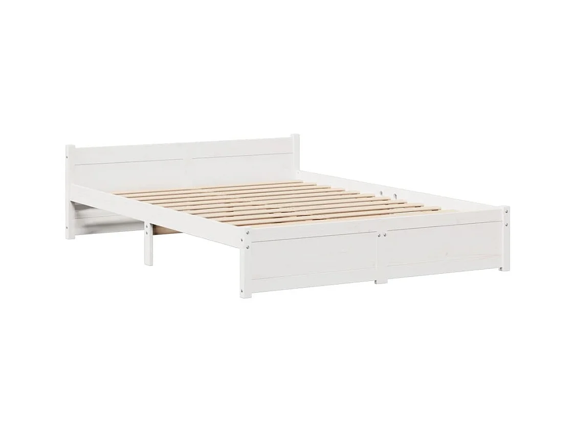 Letto per adulti | Letto singolo | Giroletto con Testiera senza Materasso Bianco 120x200 cm