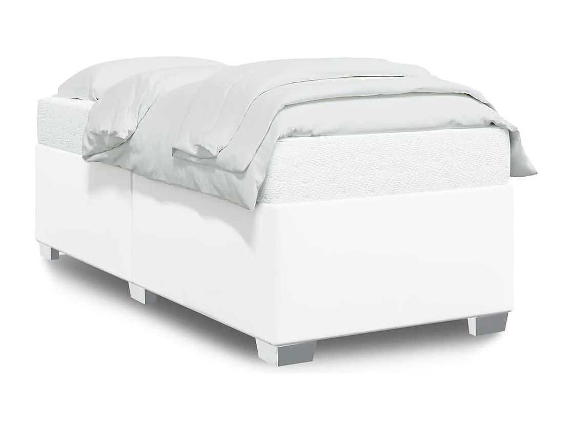 Letto per adulti | Letto singolo | Giroletto Bianco 90x190 cm in Similpelle