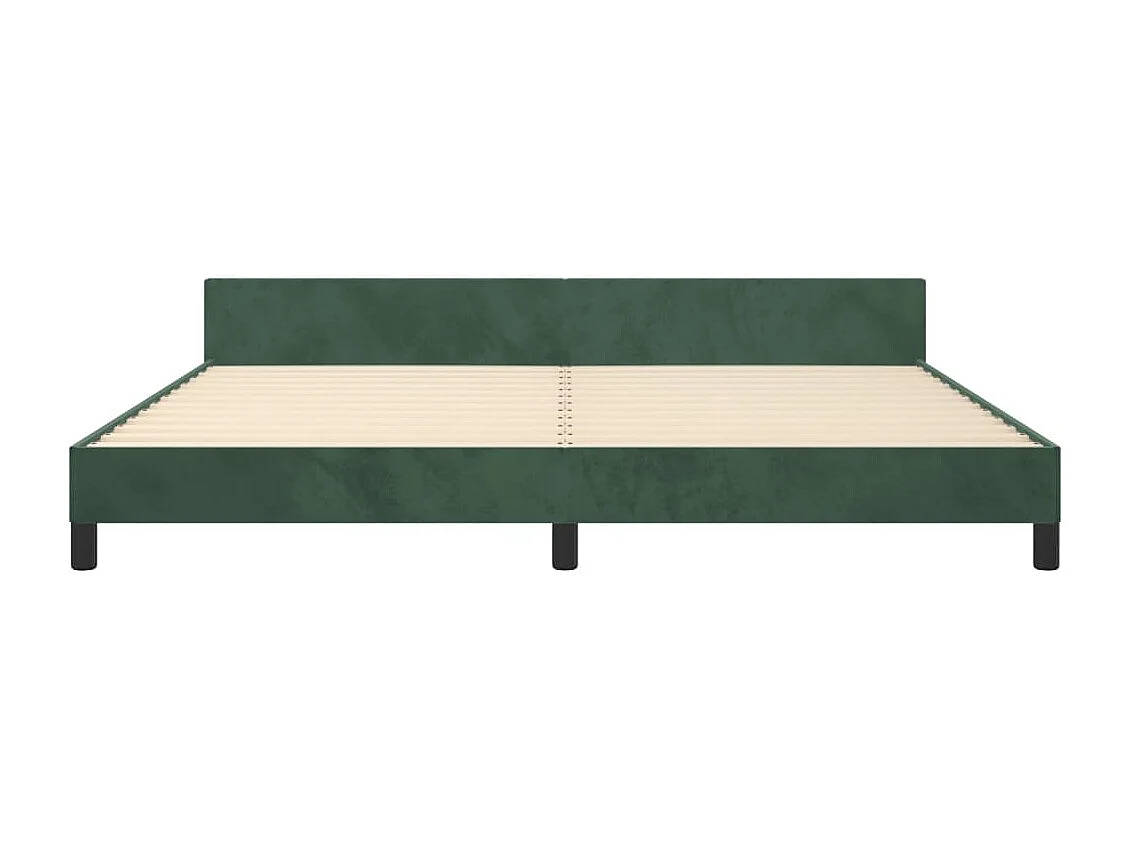 Lit double | Lit adulte | Cadre de lit vert foncé 200x200 cm velours