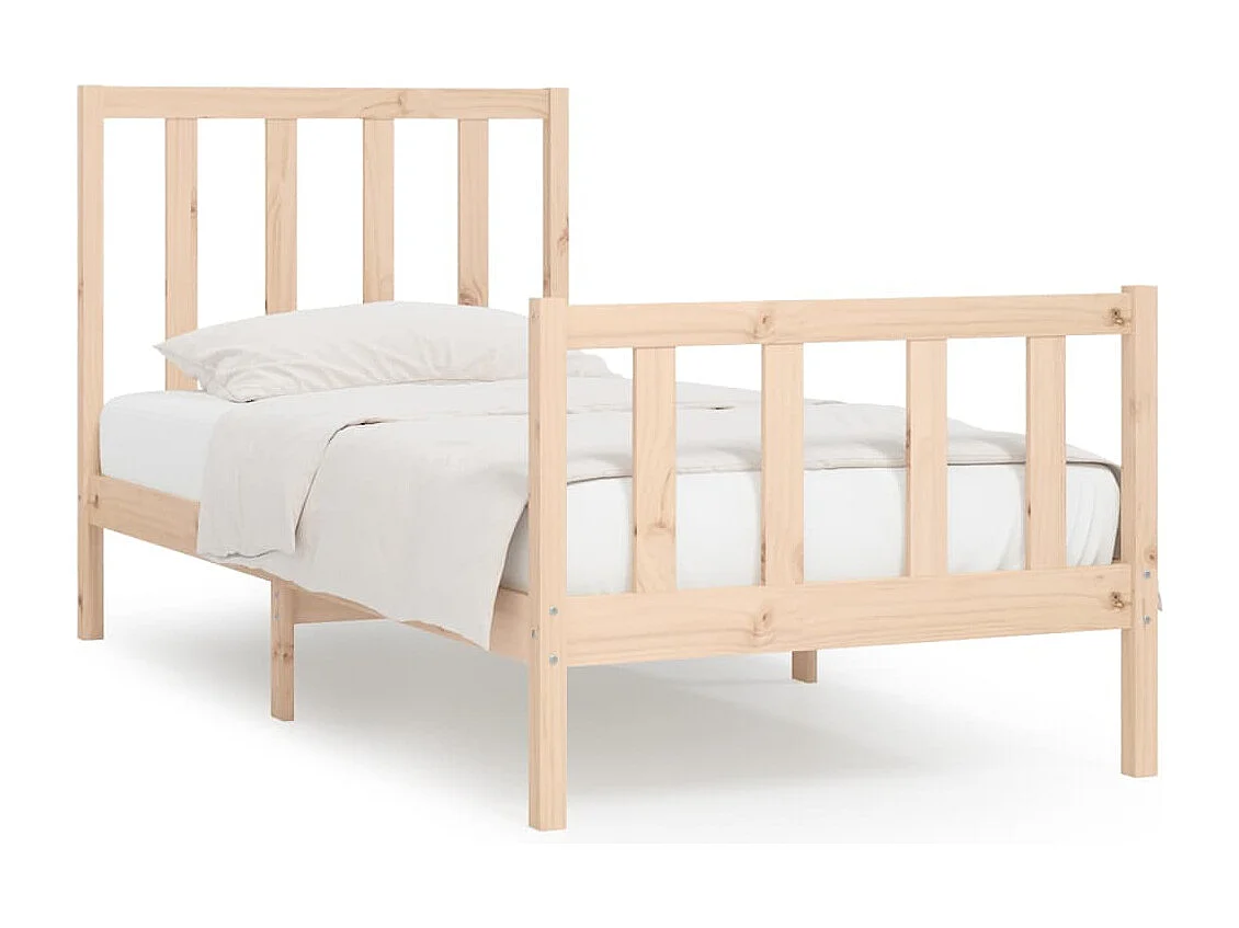 Lit simple | Lit adulte, enfant | Cadre de lit 90x190 cm bois massif