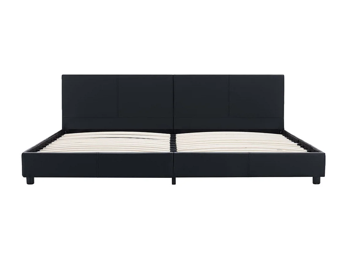 Lit double | Lit adulte | Cadre de lit Noir Similicuir 180x200 cm