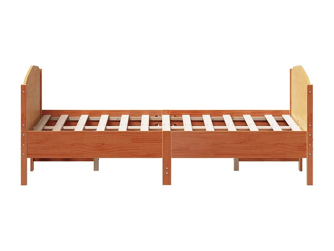 Lit simple | Lit adulte, enfant | Cadre de lit cire marron 120x190cm bois pin massif