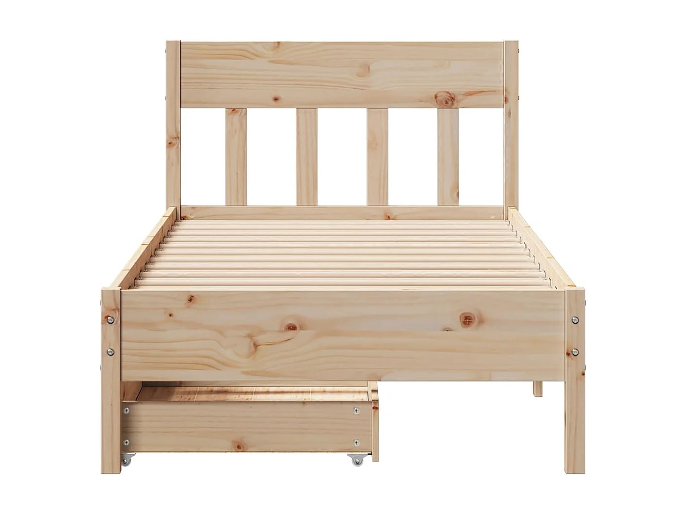 Lit simple | Lit adulte, enfant | Cadre de lit 90x200 cm bois de pin massif