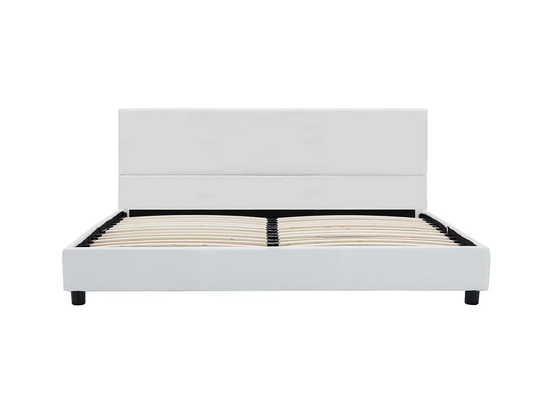Letto per adulti | Letto singolo | Giroletto Bianco in Similpelle 120x200 cm