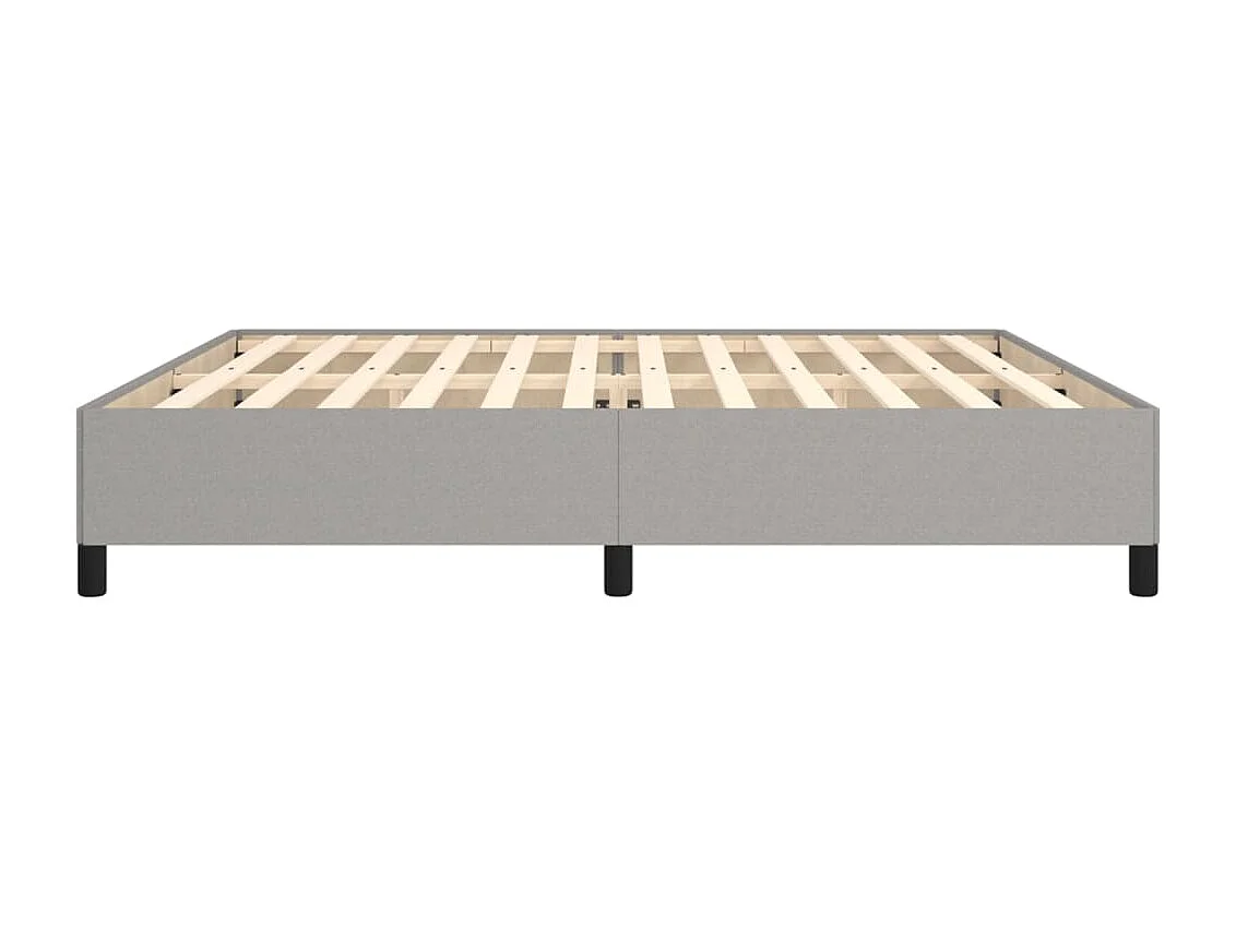 Lit double | Lit adulte | Cadre de lit gris clair 200x200 cm tissu