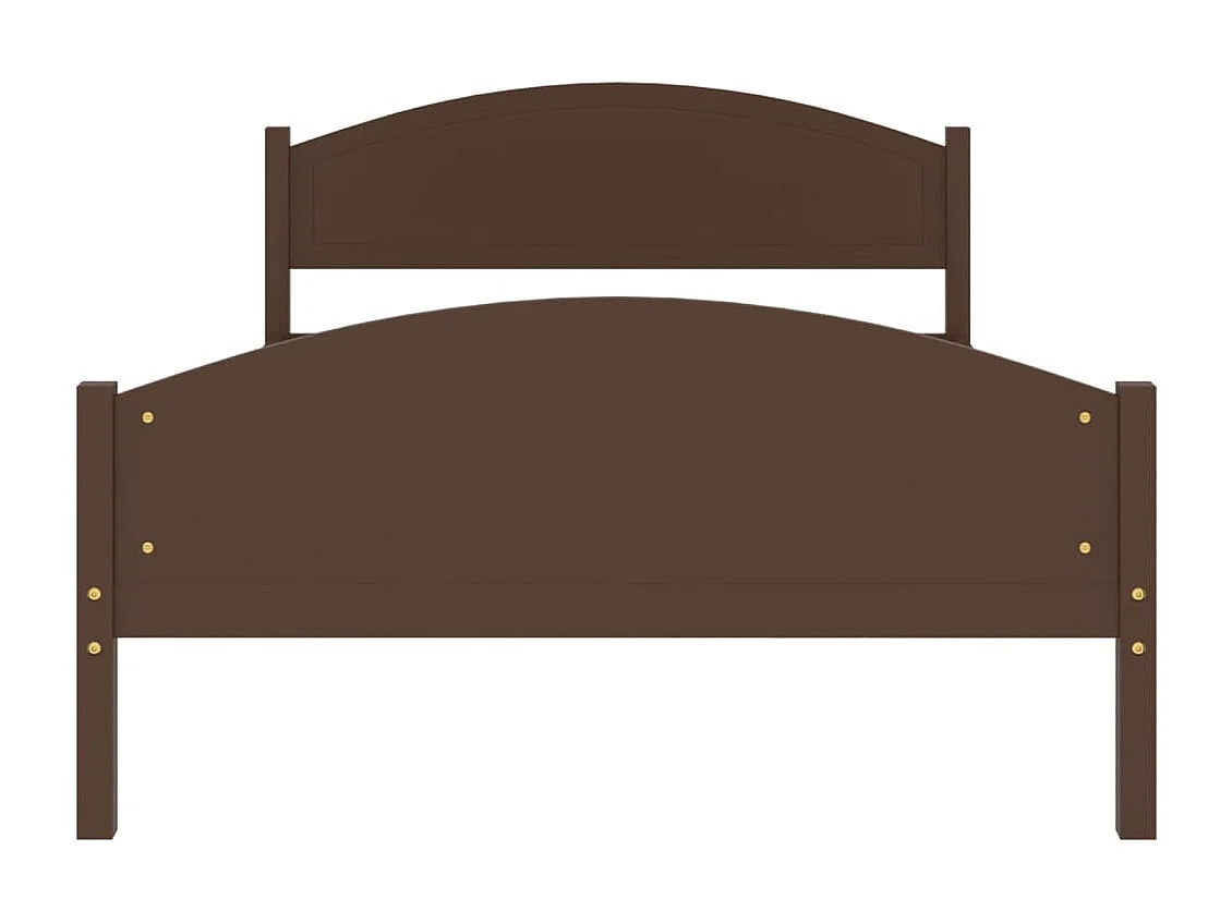Lit simple | Lit adulte, enfant | Cadre de lit marron foncé pin massif 120x200 cm