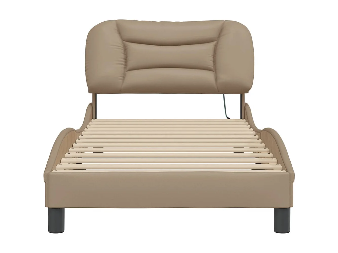 Lit simple | Lit adulte, enfant | Cadre de lit avec LED cappuccino 90x200 cm