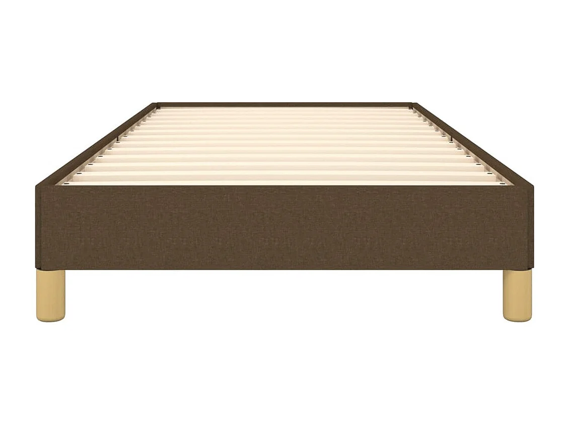Lit simple | Lit adulte, enfant | Cadre de lit marron foncé 100x200 cm tissu