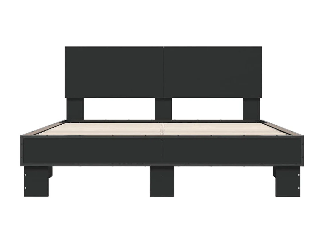 Lit simple | Lit adulte, enfant | Cadre de lit noir 120x200 cm