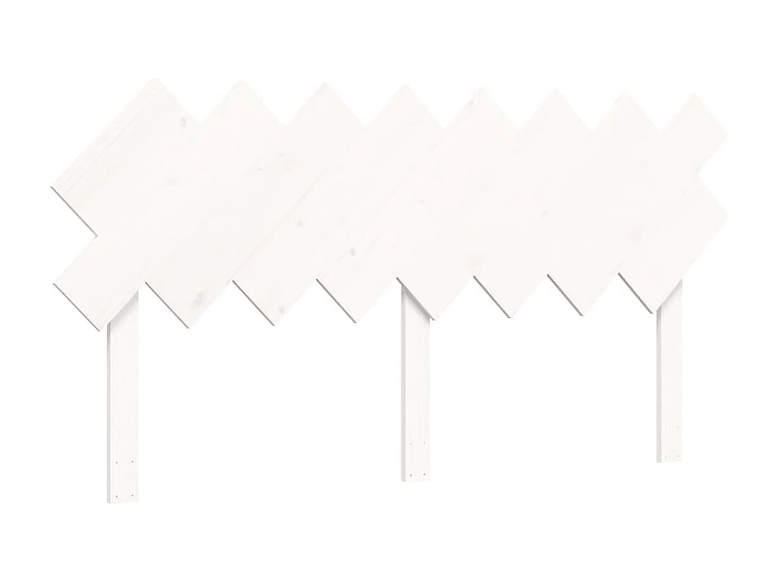 Lit double | Lit adulte | Cadre de lit blanc 160x200 cm bois de pin massif