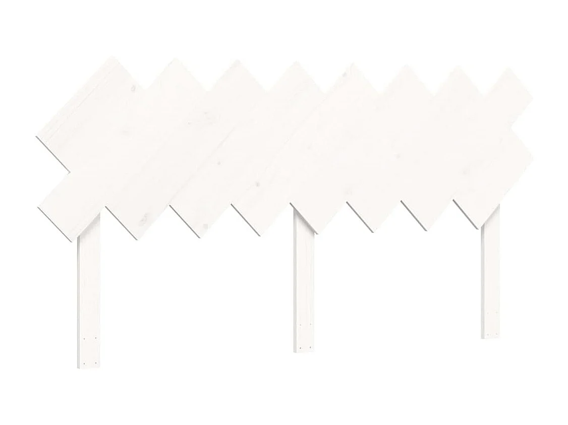 Lit double | Lit adulte | Cadre de lit blanc 160x200 cm bois de pin massif