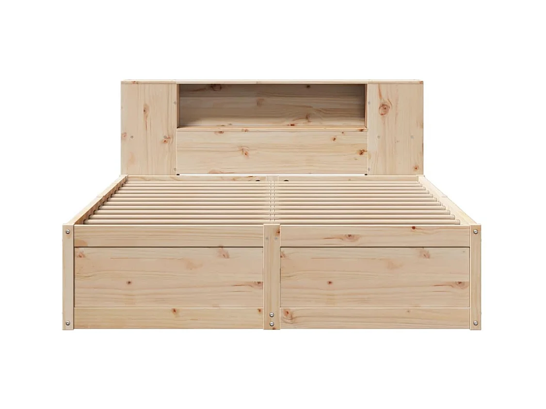 Letto per adulti | Letto matrimoniale | Giroletto senza Materasso 140x200 cm in Legno Massello di Pino